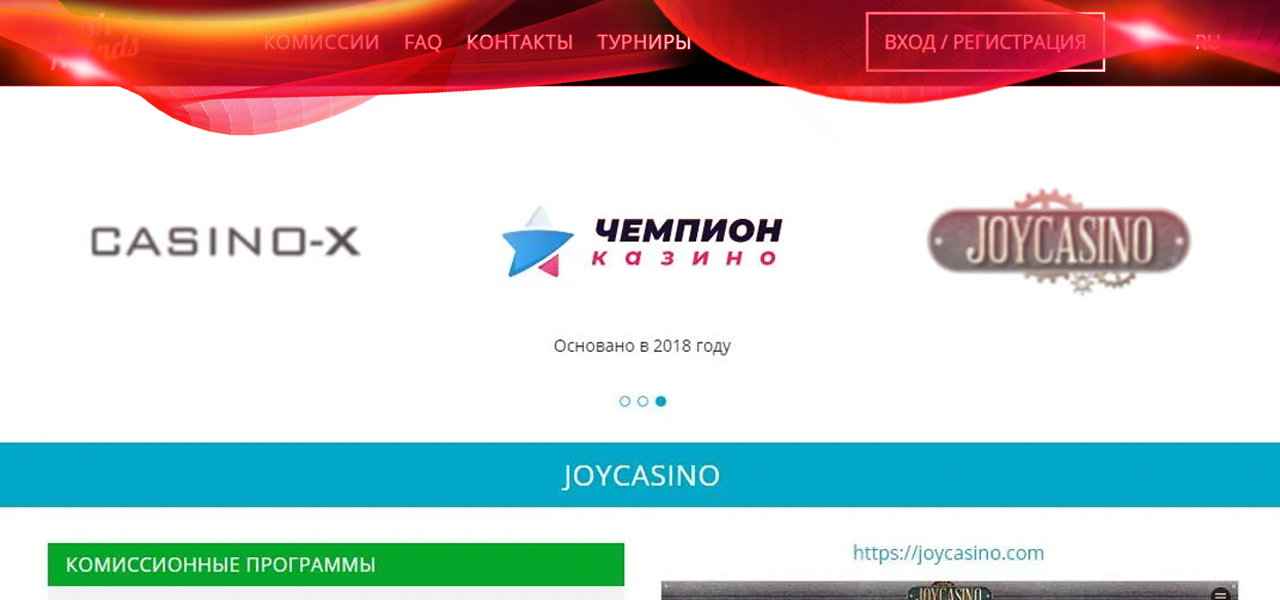 партнерка онлайн казино джой